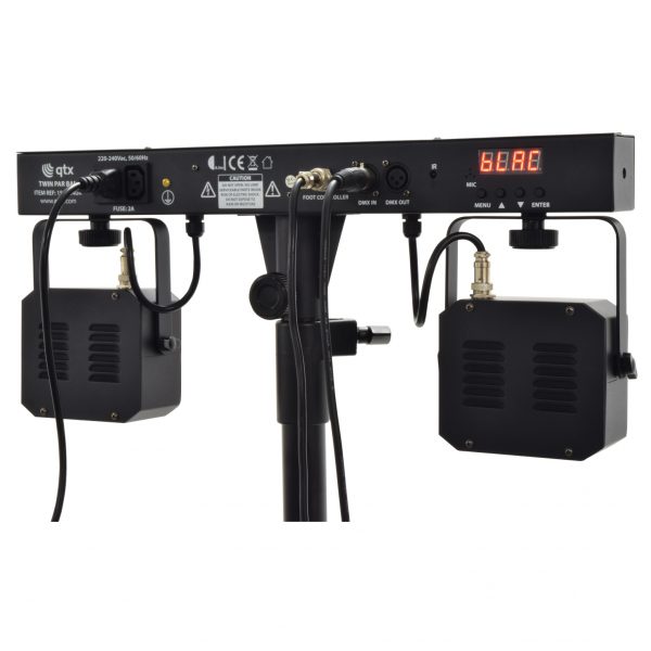 QTX 151.554UK Stereo Twin PAR Bar, 20x10W RGBW LEDs, DMX, Mobile Stage Lighting