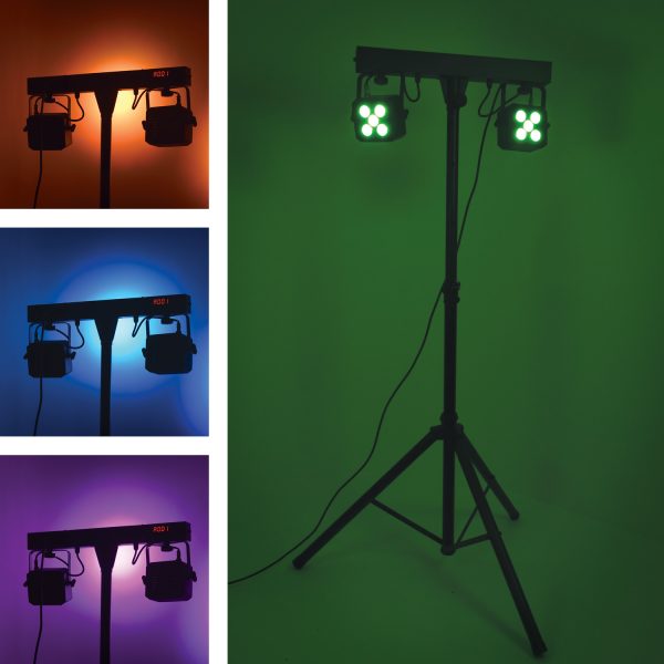 QTX 151.554UK Stereo Twin PAR Bar, 20x10W RGBW LEDs, DMX, Mobile Stage Lighting