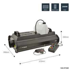 QTX 160.473UK QTFX-2000 mkII High Power Fog Machine | 2000W, DMX, Wireless Remote - Image 3
