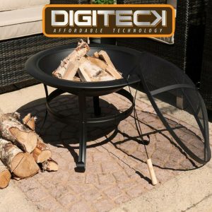 Digiteck Outdoor Firepit with BBQ Grill | Multi-Use Log Burner & Cooler - Image 4