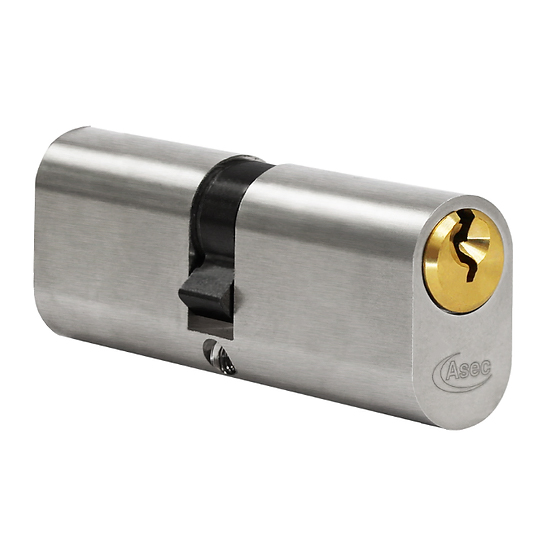 ASEC Vital 6 Pin Oval Cylinder Lock Dual Finish 3 Keys Secure & Durable