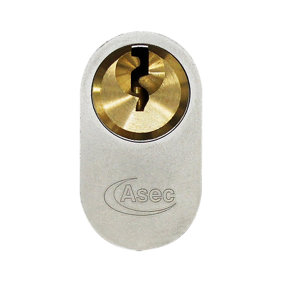 ASEC Vital 6 Pin Oval Key & Turn Cylinder | Dual Finish, 3 Keys, Secure Lock