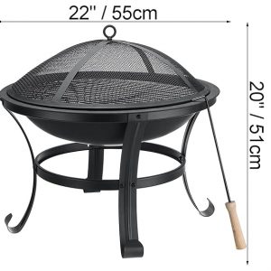 Digiteck Outdoor Firepit with BBQ Grill | Multi-Use Log Burner & Cooler - Image 6