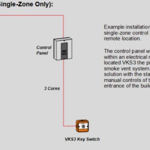 Ventlux VKS3 Retractive Key Switch for Smoke Vent | 28V DC 2-Way Surface Mount - Image 4