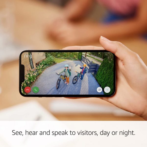 Ring Stick Up Cam Plug-In Security Camera | 1080p HD, Night Vision, Motion Alerts
