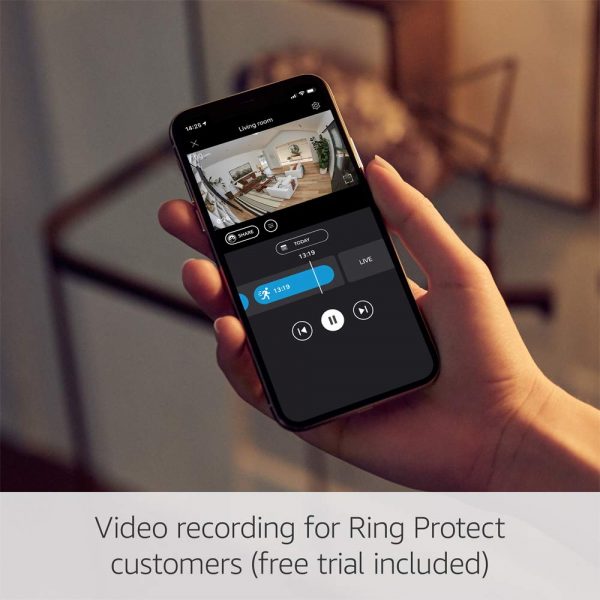 Ring Stick Up Cam Plug-In Security Camera | 1080p HD, Night Vision, Motion Alerts