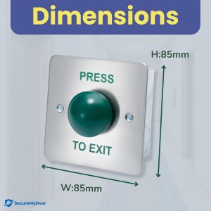 Amalocks DRB004F-PTE Press to Exit Green Dome Button – Flush Mount, 2-Way Switch - Image 6