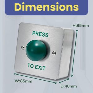 Amalocks DRB004S Press to Exit Button, Green Dome, Surface Mount, N/O and COM-N/C - Image 6