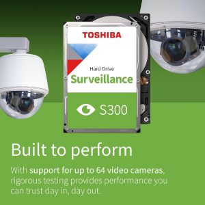 Toshiba HDWT720UZSVA 4TB S300 Surveillance HDD, 128MB Cache, SATA/600, High-Endurance Design - Image 3