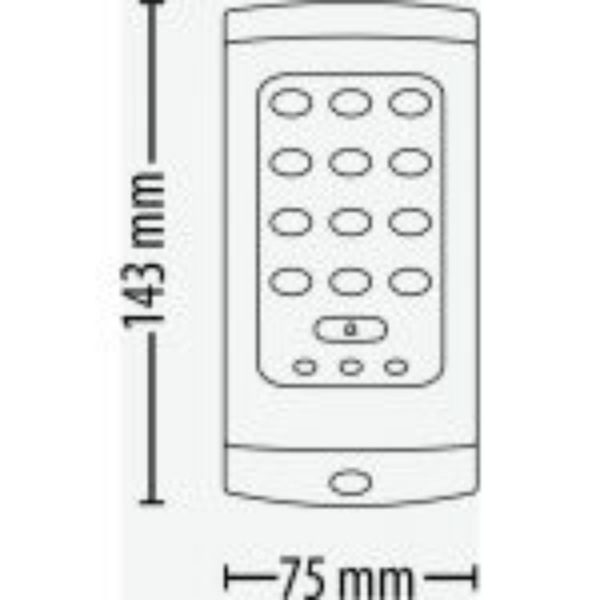 Paxton KP75 Secure Keypad for Net2-Switch2​ & Proximity Reader – Easy Install, 100mm Range