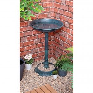 St Helens GH356 Free Standing Bird Bath | Weather Resistant, Green Pedestal - Image 3