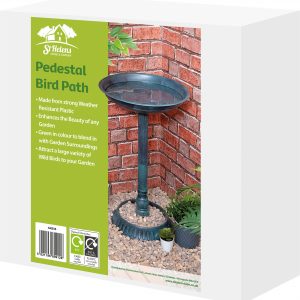 St Helens GH356 Free Standing Bird Bath | Weather Resistant, Green Pedestal - Image 5