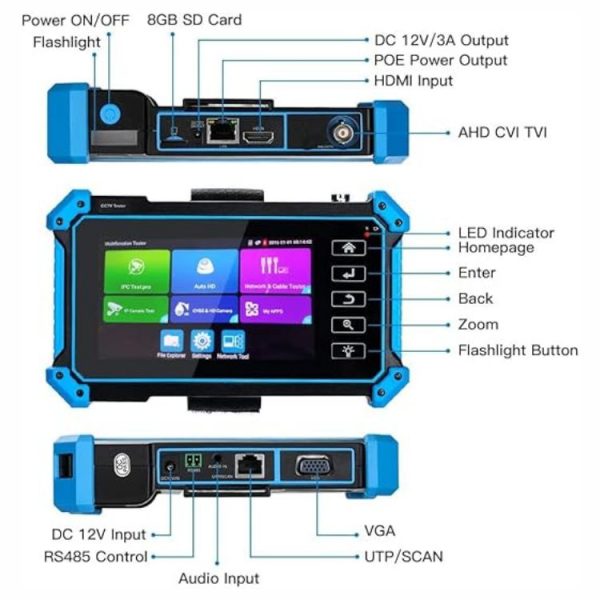 Labgear-Tech-CC512-CCTV-Tester-5″-IPS-Screen-–-4K-H.265-IP-AHD-TVI-CVI-PoE-HDMI-Auto-Hd-detection