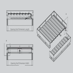 AOV Roof Glazed Louvre Smoke & Warm Air Vent