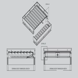 AOV Roof Louvre Smoke & Heat Ventilator for Stairwell & Smoke Shaft – by ADCB