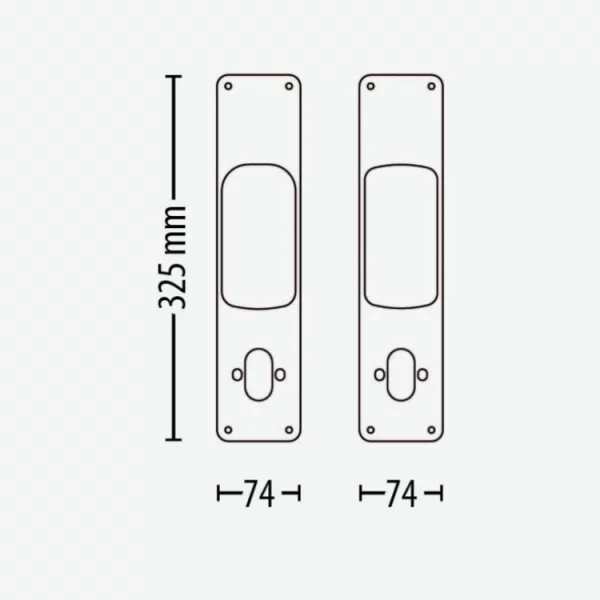 Paxton 900-054 PaxLock Pro Euro Profile Cover Plate Kit 90–92mm