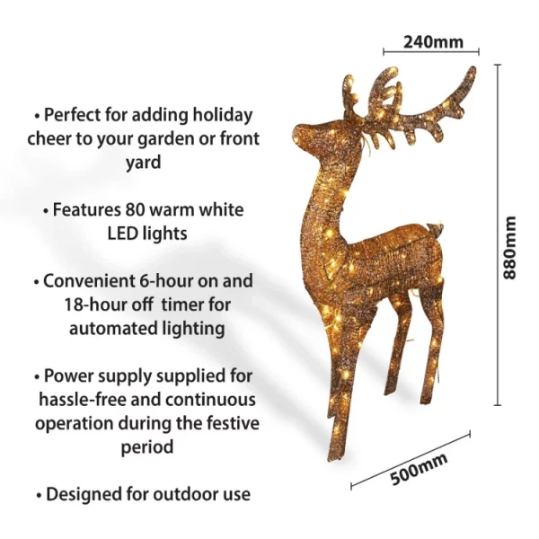 St Helens Home and Garden GH9072 39cm LED Reindeer
