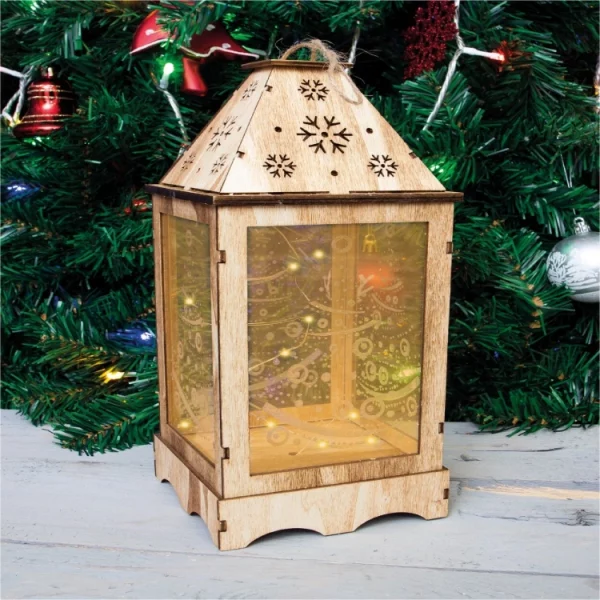 St Helens GH972 Wooden Christmas Lantern