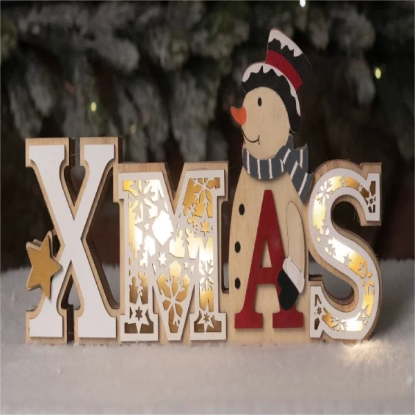Xmas Haus GH912 Wooden XMAS Display with 6 Warm LEDs