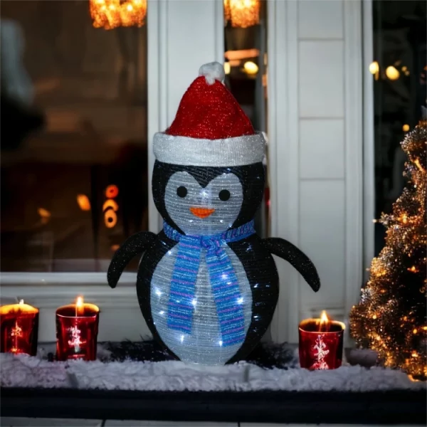 St Helens Home and Garden GH9048 Xmas Haus 70cm LED Collapsible Penguin