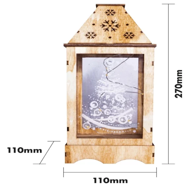 St Helens GH972 Wooden Christmas Lantern