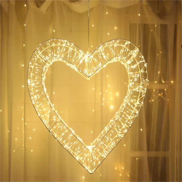 St Helens Xmas Haus XH10050 Pre-Lit Heart LED Light Decoration