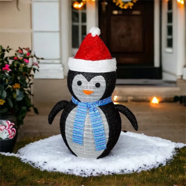 St Helens Home and Garden GH9048 Xmas Haus 70cm LED Collapsible Penguin