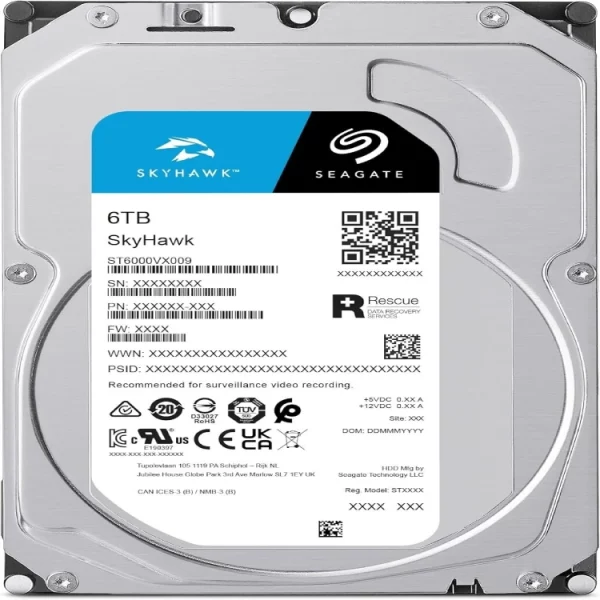 Seagate ST6000VX009-HW 6TB SkyHawk 3.5″ Surveillance HDD