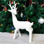 St Helens Home & Garden GH925 White Glitter Reindeer Christmas Decoration