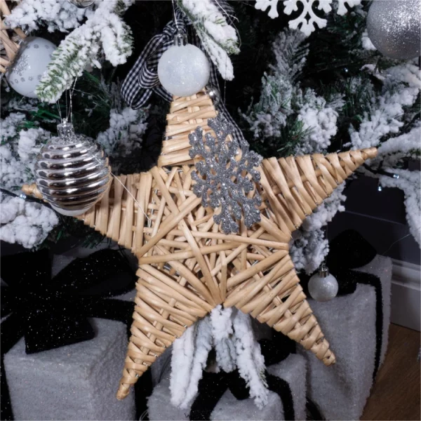 St Helens Home & Garden GH921 Natural Wicker Christmas Star