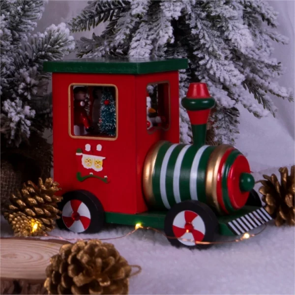 St Helens GH988 Christmas Wooden Train Music Box