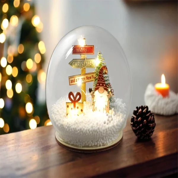 St Helens Home & Garden GH9059 Xmas Haus Light Up Snow Globe