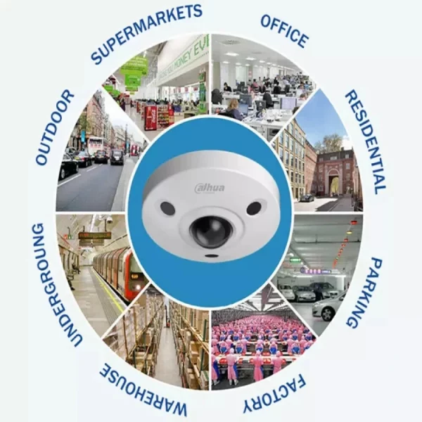 Dahua DH-IPC-EBW81242P 12MP Panoramic AI Fisheye Dome CCTV Network Camera