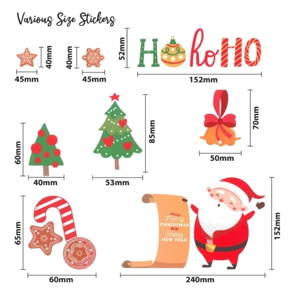 St Helens Homes & Garden GH9100 Xmas Haus 120 Christmas Window Stickers