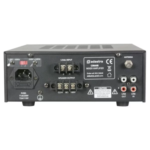 Adastra CM60B 60W 100V Mixer Amplifier