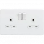 Knightsbridge SFR9000MW Screwless 13A 2G DP Switched Socket
