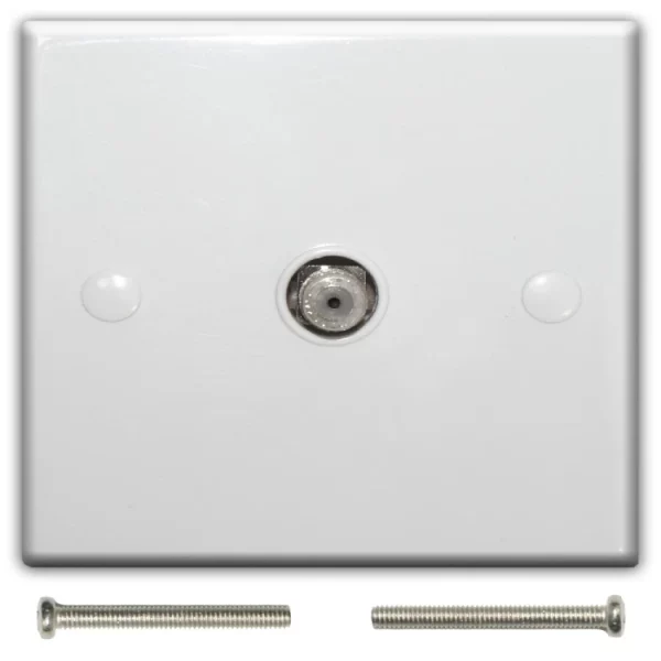SAC AE0091 Single F Type Satellite TV Wall Socket Faceplate