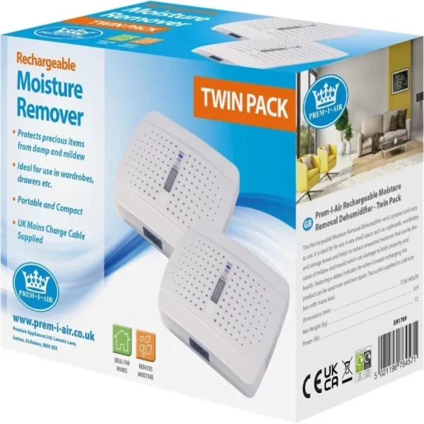 Prem-I-Air ETD100 Rechargeable Moisture Removal Dehumidifier